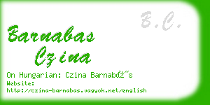 barnabas czina business card